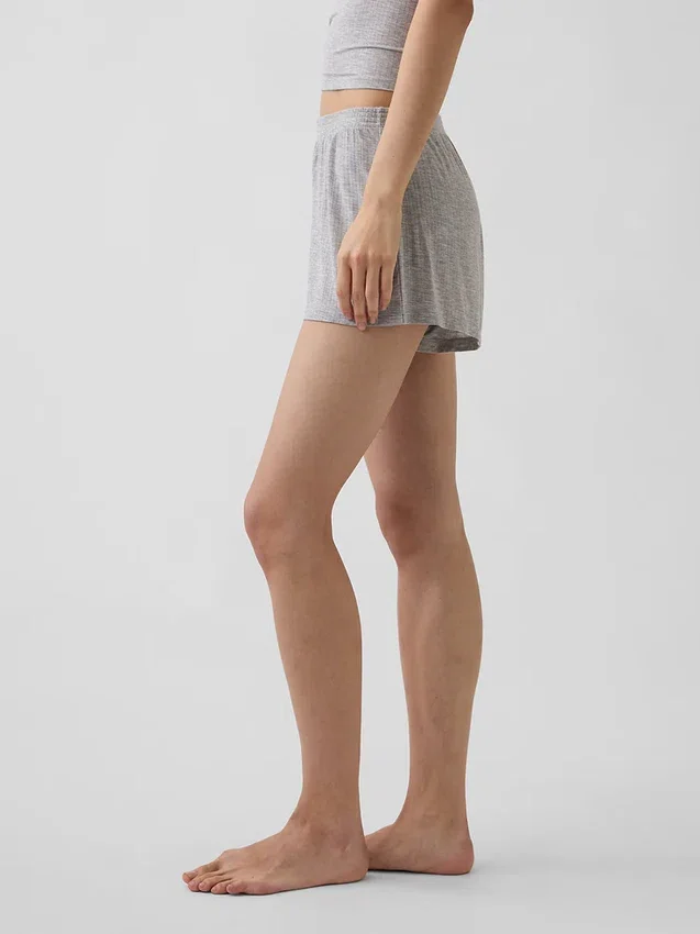 Pantalones cortos de pijama de modal acanalado ultra suaves