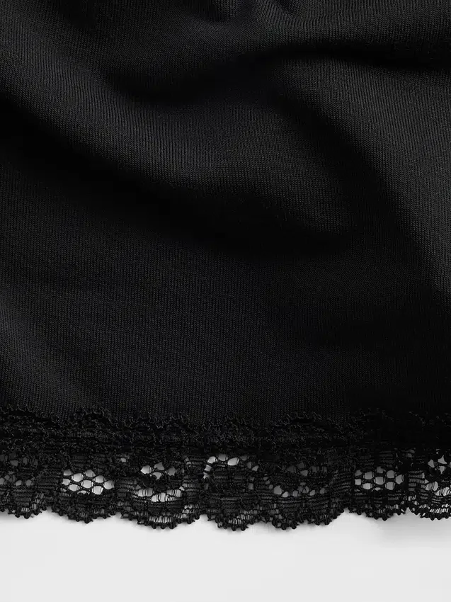 Pantalones cortos de pijama de modal supersuave con ribete de encaje