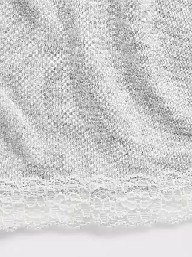 Pantalones cortos de pijama de modal supersuave con ribete de encaje