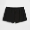 Pantalones cortos de pijama de modal supersuave con ribete de encaje