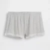 Pantalones cortos de pijama de modal supersuave con ribete de encaje