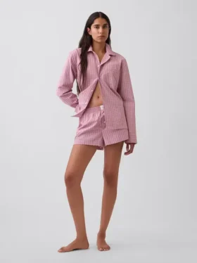 Pantalones cortos de pijama de popelín