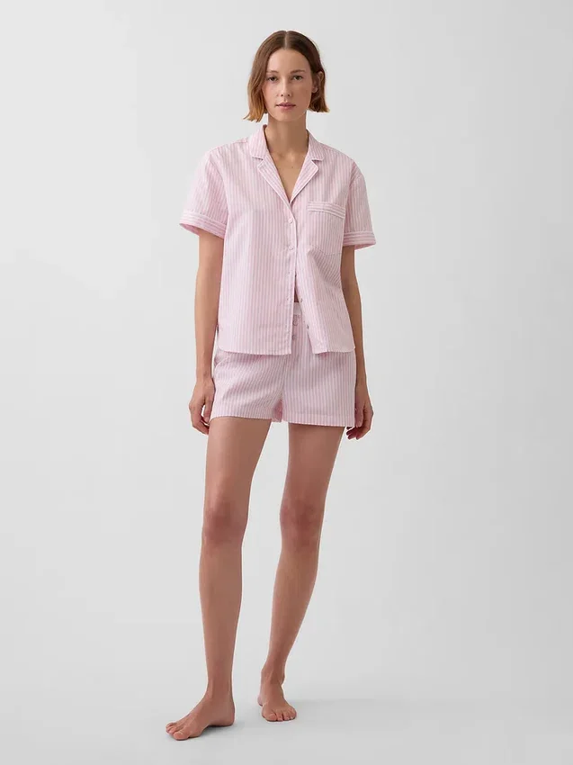 Pantalones cortos de pijama de popelín
