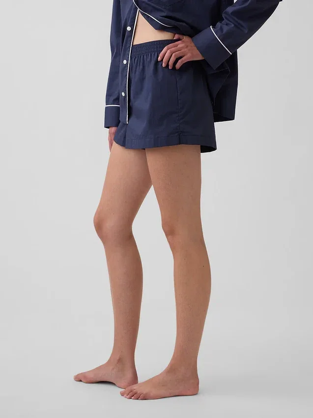 Pantalones cortos de pijama de popelín