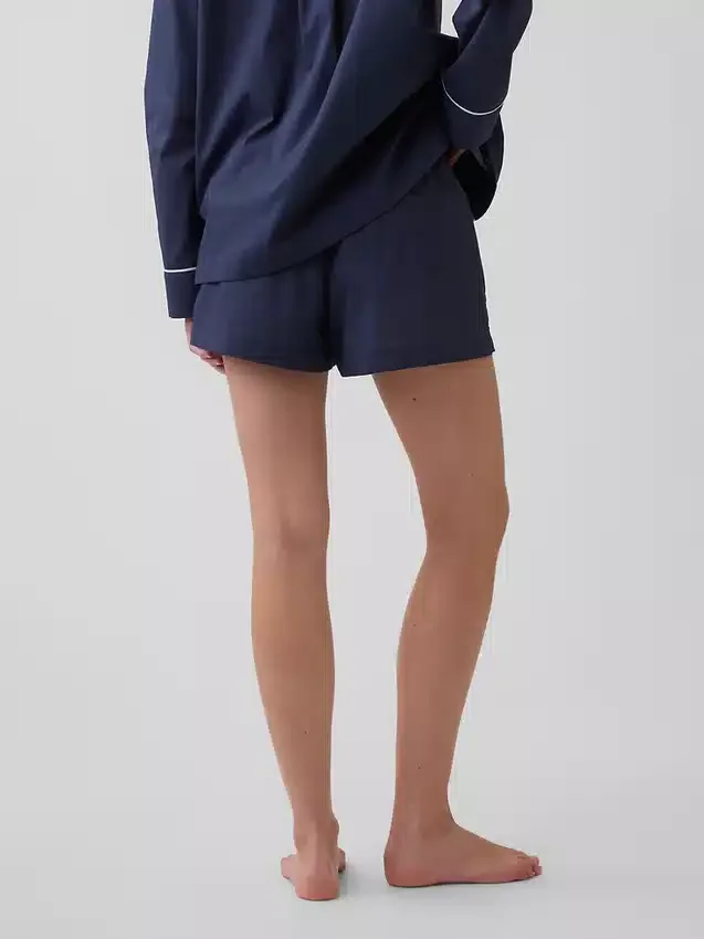 Pantalones cortos de pijama de popelín
