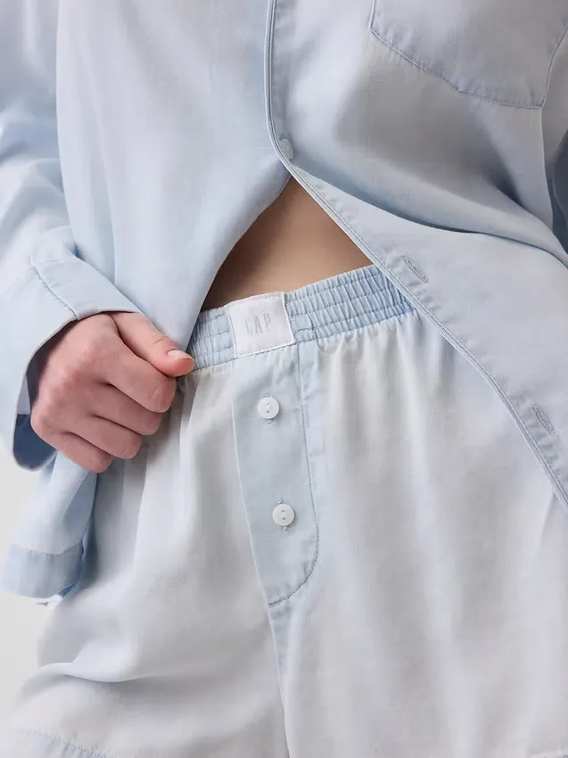 Pantalones cortos de pijama de popelín