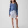 Pantalones cortos de pijama de popelín reciclado para niños