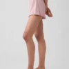 Pantalones cortos de pijama de punto pointelle con dobladillo ondulado
