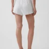 Pantalones cortos de pijama de punto pointelle con dobladillo ondulado
