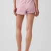 Pantalones cortos de pijama de punto pointelle con dobladillo ondulado