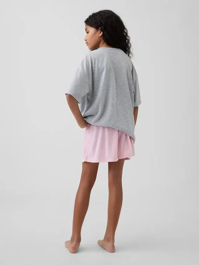 Pantalones cortos de pijama de punto pointelle reciclado para niños