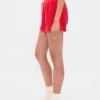 Pantalones cortos de pijama de punto waffle