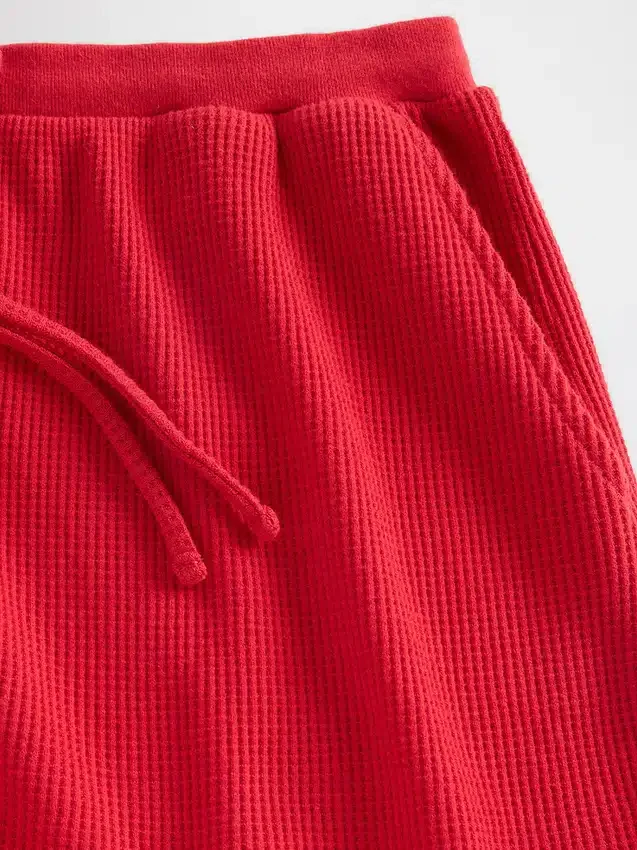 Pantalones cortos de pijama de punto waffle