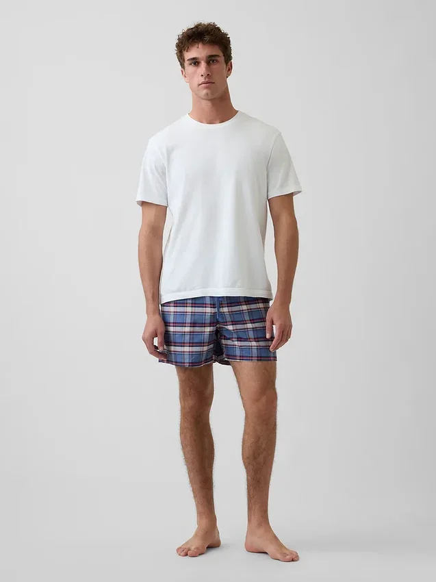 Pantalones cortos de pijama de tela Oxford