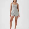 Pantalones cortos de pijama holgados con acanalado fino