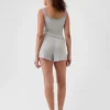Pantalones cortos de pijama holgados con acanalado fino