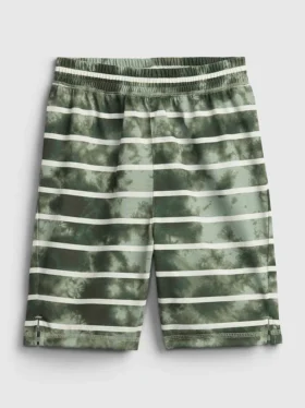 Pantalones cortos de pijama para niños con rayas tie-dye reciclados