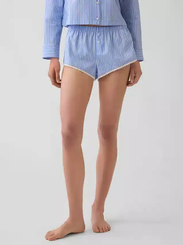 Pantalones cortos de pijama tipo bloomer de popelín