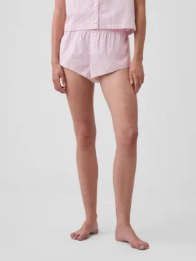 Pantalones cortos de pijama tipo bloomer de popelín