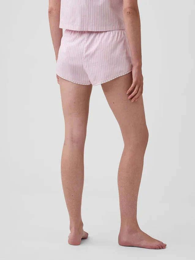 Pantalones cortos de pijama tipo bloomer de popelín