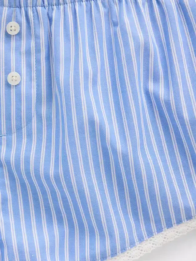 Pantalones cortos de pijama tipo bloomer de popelín