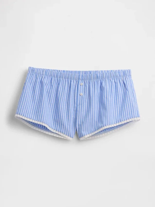 Pantalones cortos de pijama tipo bloomer de popelín