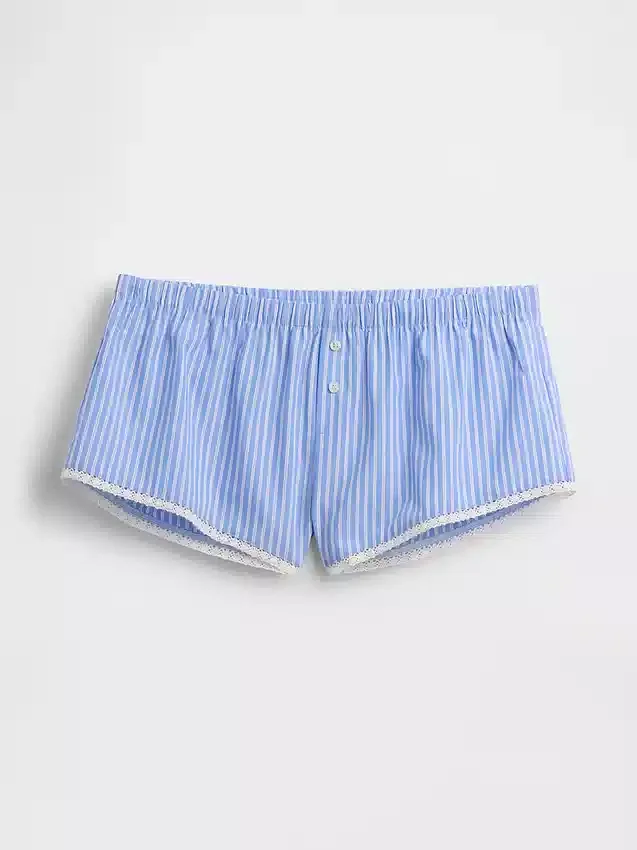 Pantalones cortos de pijama tipo bloomer de popelín
