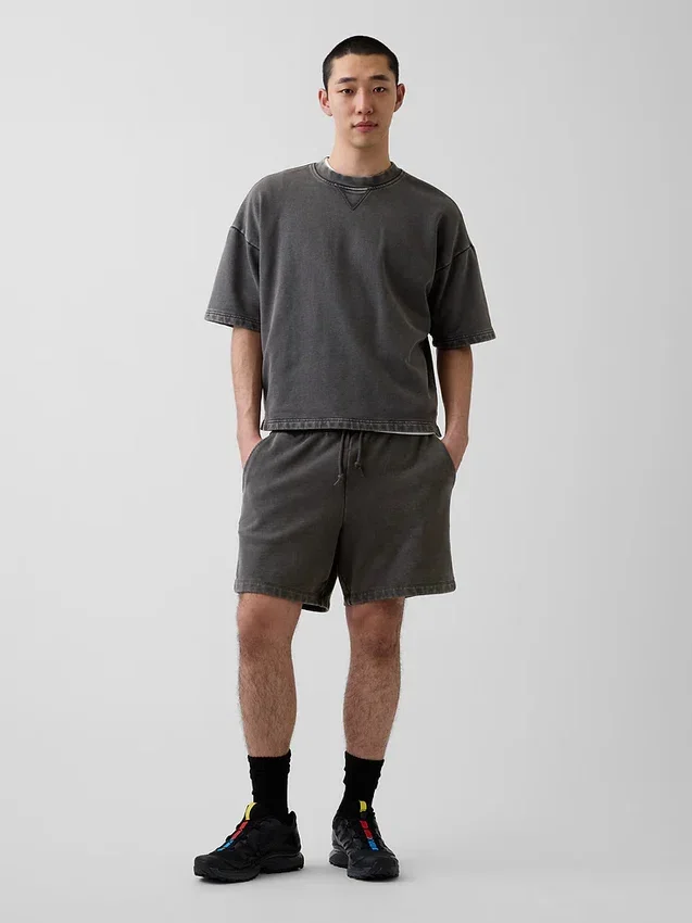 Pantalones cortos de sudadera de felpa francesa gruesa para adultos