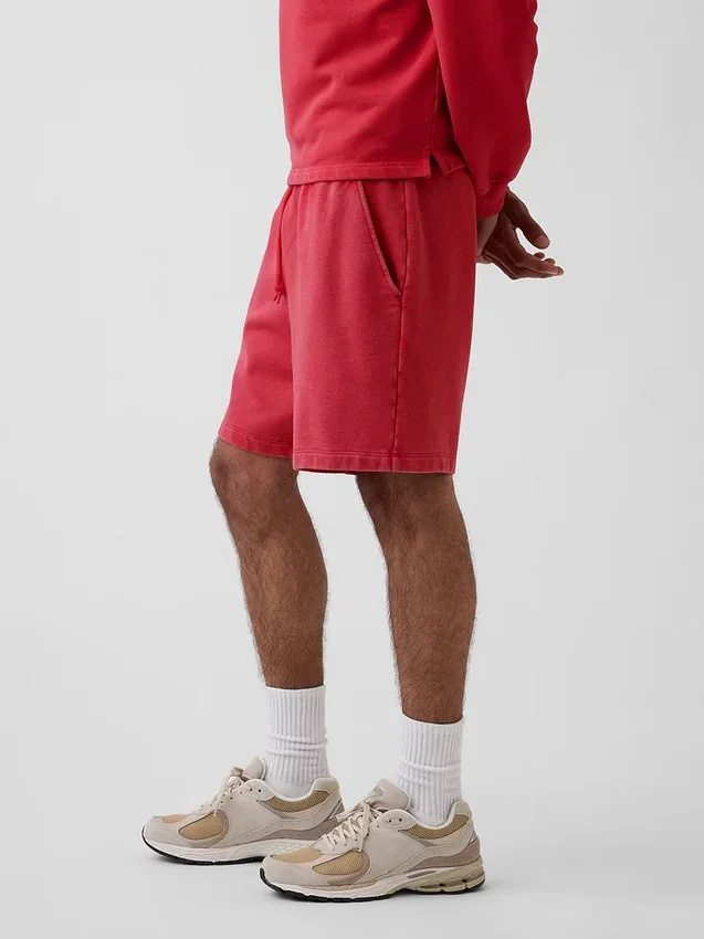 Pantalones cortos de sudadera de felpa francesa gruesa para adultos