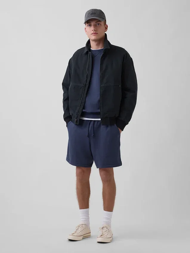 Pantalones cortos de sudadera de felpa francesa gruesa para adultos