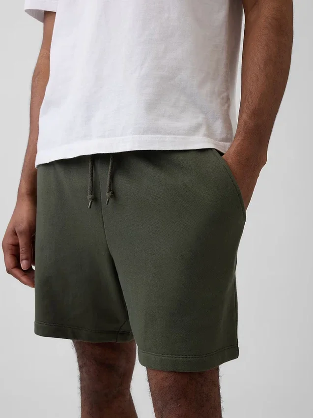 Pantalones cortos de sudadera de felpa francesa gruesa para adultos
