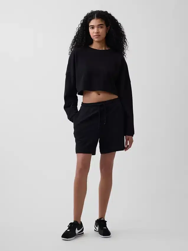 Pantalones cortos de sudadera de felpa francesa gruesa para adultos