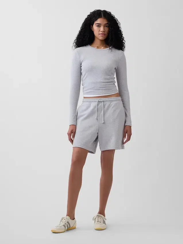Pantalones cortos de sudadera de felpa francesa gruesa para adultos