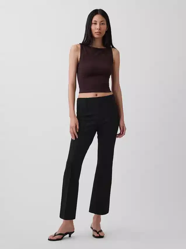 Pantalones cortos de talle alto de doble tejido
