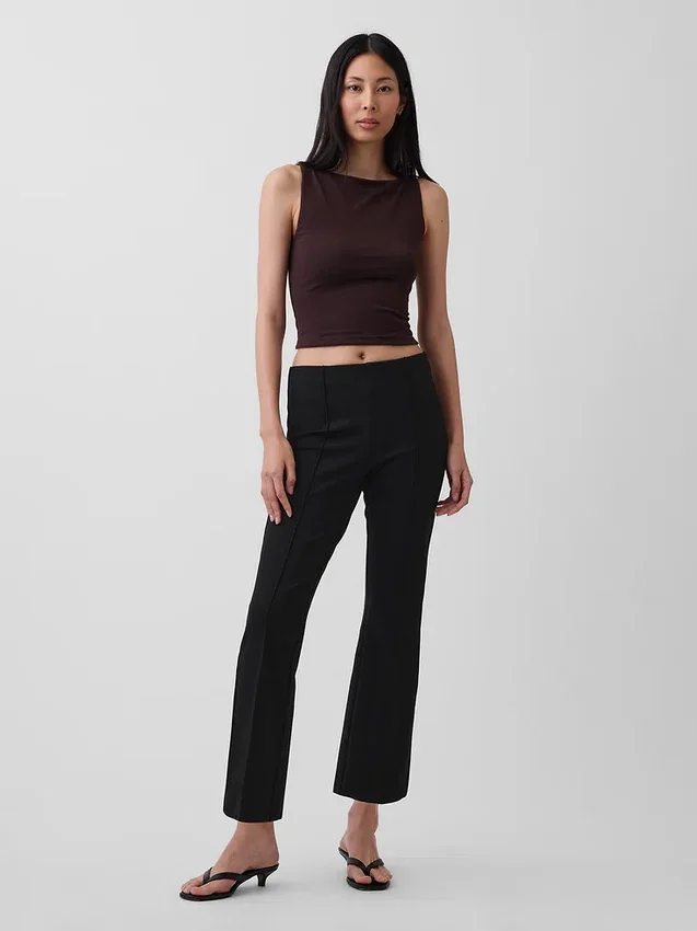 Pantalones cortos de talle alto de doble tejido