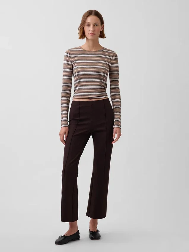 Pantalones cortos de talle alto de doble tejido