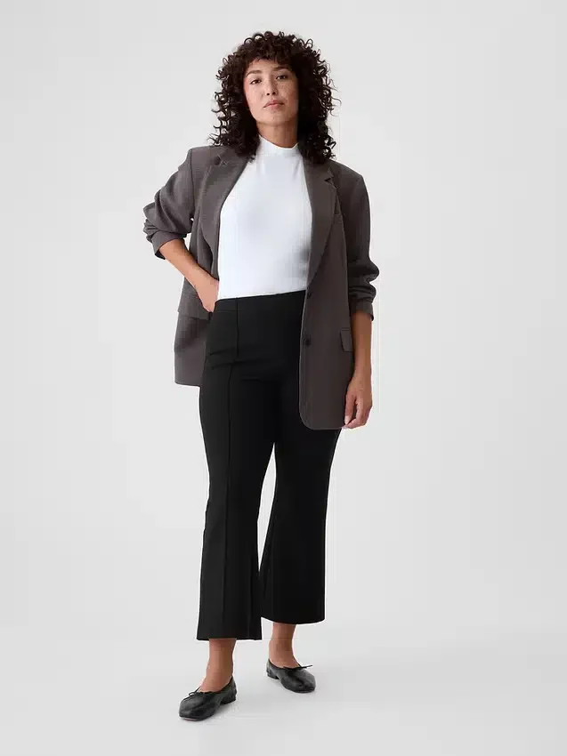 Pantalones cortos de talle alto de doble tejido