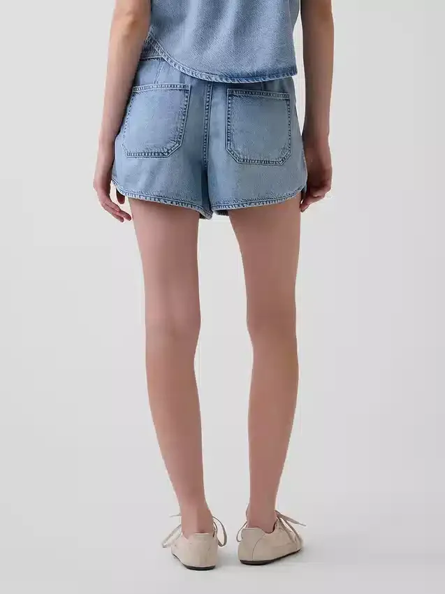 Pantalones cortos Easy Dolphin de mezclilla ultrasuave de talle medio