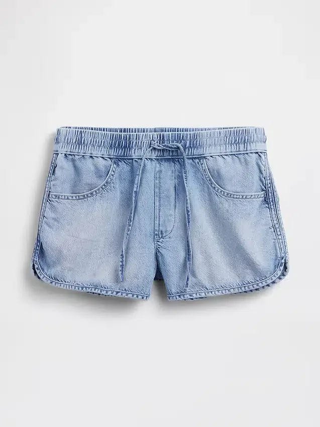 Pantalones cortos Easy Dolphin de mezclilla ultrasuave de talle medio