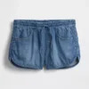 Pantalones cortos Easy Dolphin de mezclilla ultrasuave de talle medio