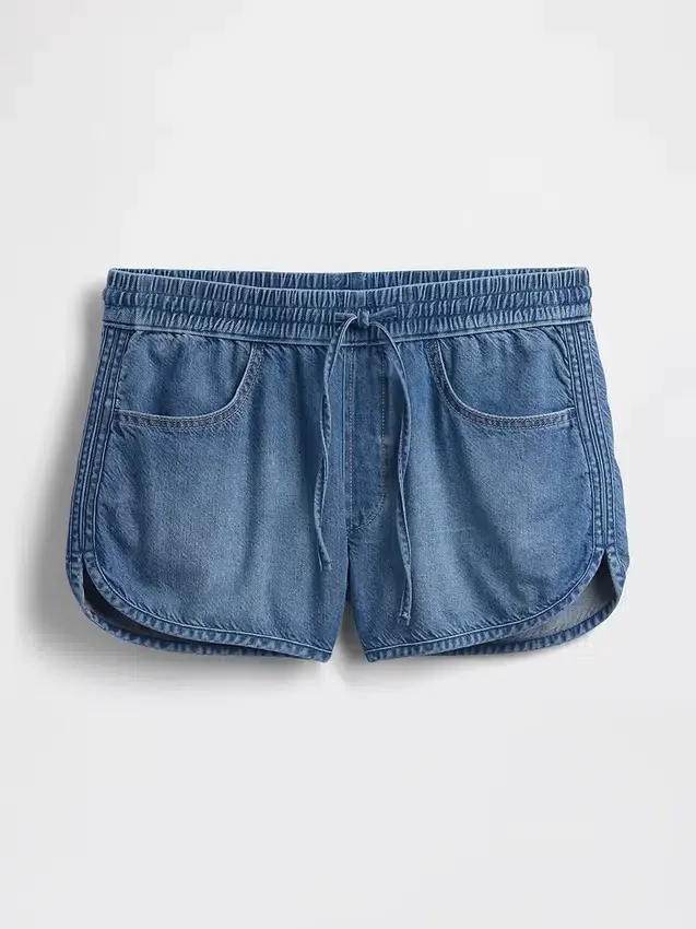 Pantalones cortos Easy Dolphin de mezclilla ultrasuave de talle medio