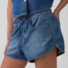 Pantalones cortos Easy Dolphin de mezclilla ultrasuave de talle medio