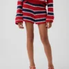 Pantalones cortos fáciles de poner a rayas de ganchillo para niños