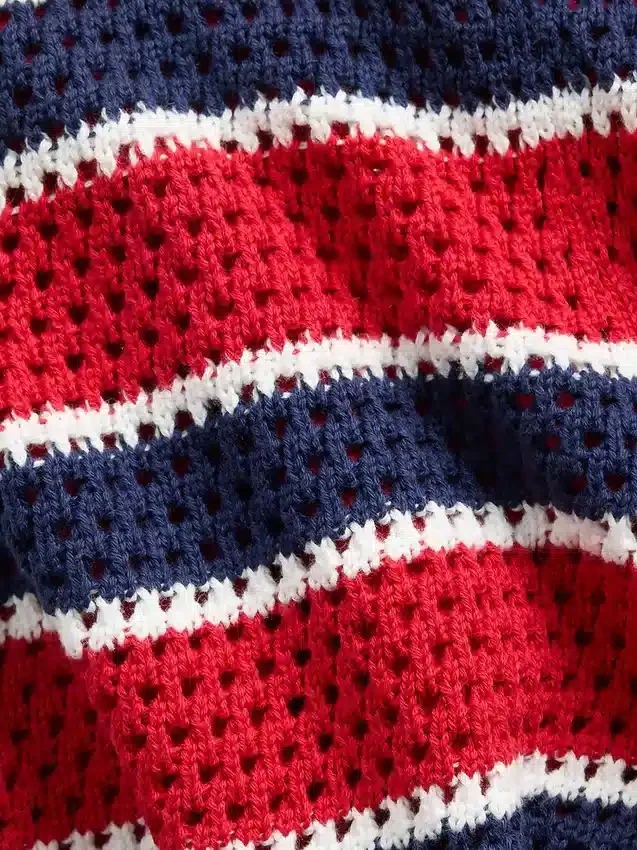 Pantalones cortos fáciles de poner a rayas de ganchillo para niños