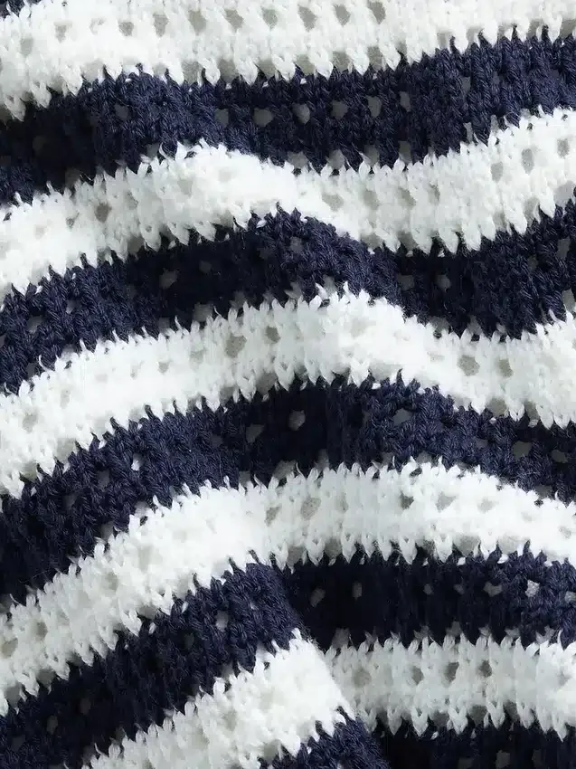 Pantalones cortos fáciles de poner a rayas de ganchillo para niños