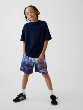 Pantalones cortos GapFit de malla reciclada de 6" para niños