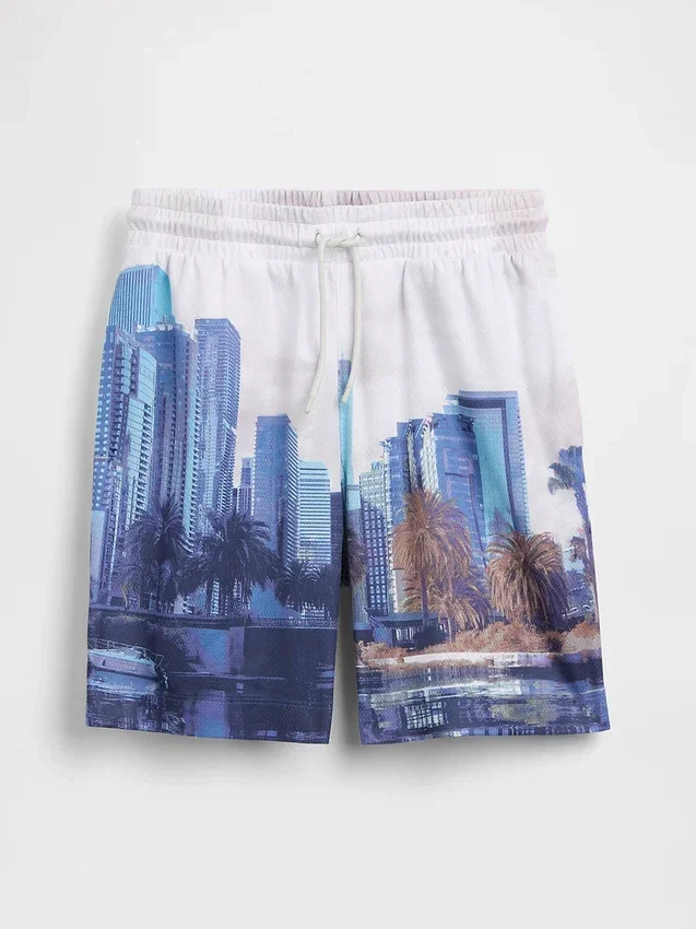 Pantalones cortos GapFit de malla reciclada de 6" para niños