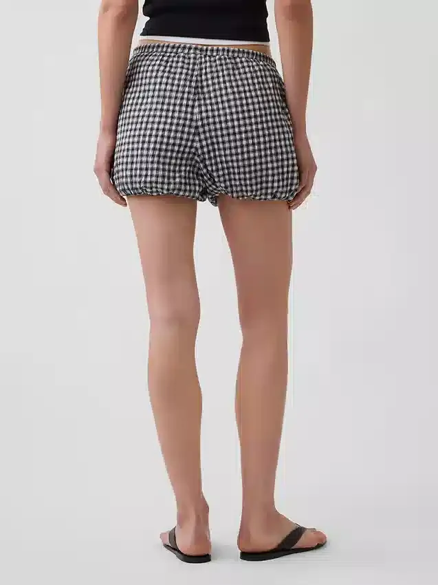 Pantalones cortos holgados de cuadros vichy
