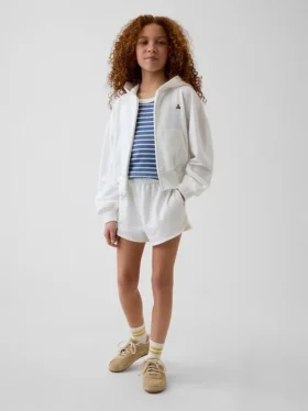 Pantalones cortos holgados de felpa Vintagesoft con delfines para niños