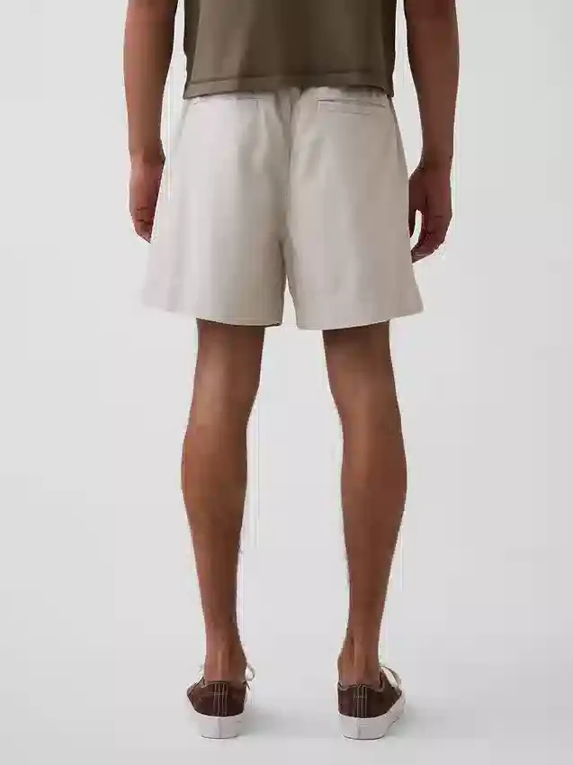 Pantalones cortos holgados de mezcla de lino de 5.5"
